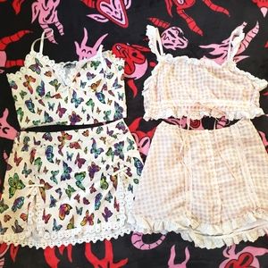 [Set of Two] Dolls Kill Skirt & Crop Top Coord Sets Size 1X Plus